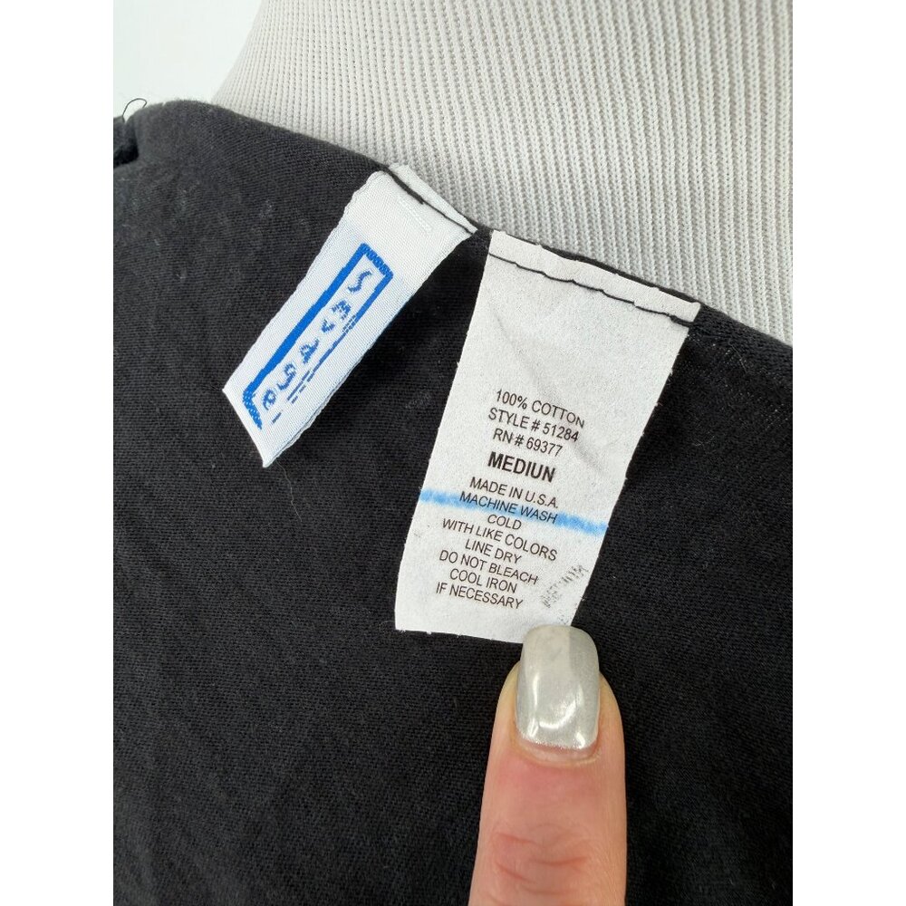 Vtg 90s NWT Smudge Black Studded Aquarius Tee | Dark Academia Grunge Y2K Indie M - Picture 13 of 13